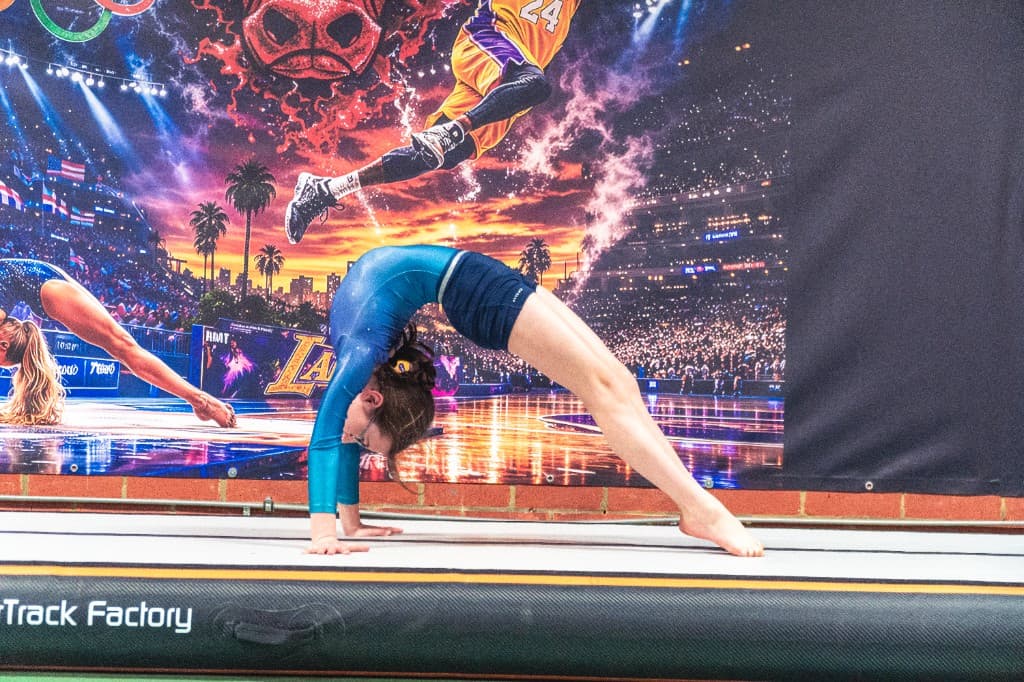 Exercice d'équilibre en gymnastique
