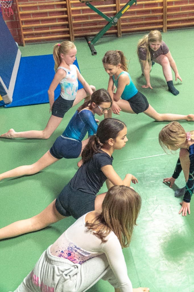 Étirements avant le cours
